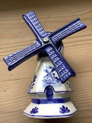 Buy Vintage Dutch Ware Blue & White Small Windmill, 13.5cm High, Preloved • 4.45£