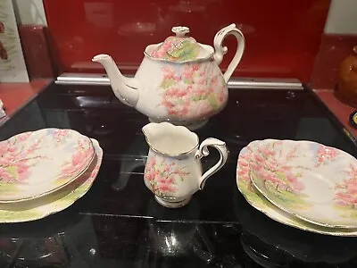 Buy Royal Albert 'Blossom Time' Tea Pot RARE • 125£