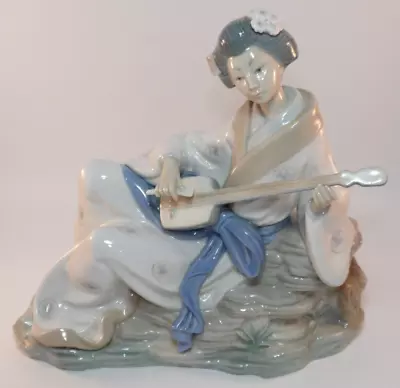 Buy NAO By Lladro 26cm Figurine Geisha Musician Playing Guitar 1980s Excellent • 129.99£