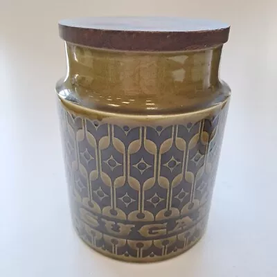 Buy Vintage 1977 Hornsea Pottery Sugar Jar With Wooden Lid • 9.99£