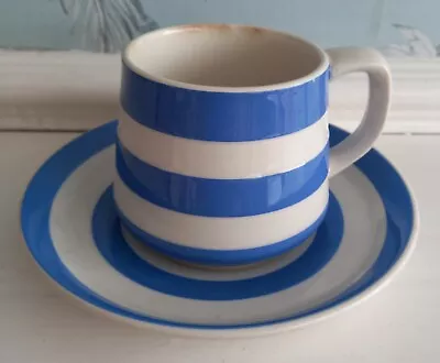 Buy Vintage 1960s T G Green Cornishware Judith Onions Espresso Size  Cup & Saucer • 7.50£