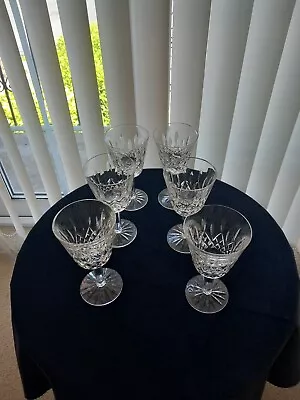 Buy 6 Waterford Lismore Lead Crystal Wine Glass Signed • 49.99£