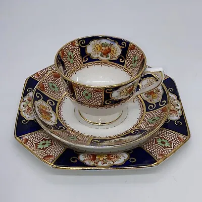 Buy Vintage Royal Stafford Tea Cup Saucer & Square Plate ~ Trio ~ English Bone China • 25£