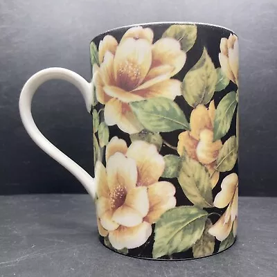 Buy Vintage Queen’s Midnight Bloom Floral English Fine Bone China Mug Crownford • 19.95£