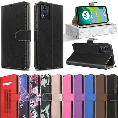 Buy For Motorola Moto E13 Case Slim Leather Wallet Flip Shockproof Stand Phone Cover • 5.45£