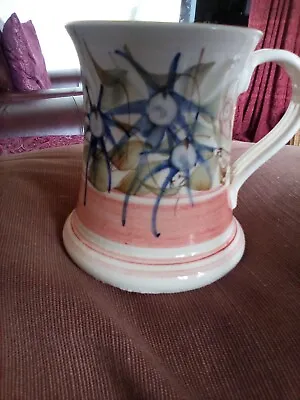 Buy  Guernsey Moulin Huet Pottery MUG .Hand Painted Floral Decoration.Unused. • 9.99£
