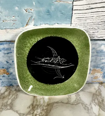 Buy CROMARTY POTTERY ALASTAIR DUNN PIN / TRINKET DISH  Approx 8 Cm. Green And Black • 14.50£