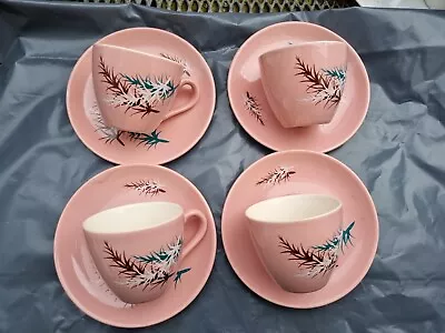 Buy Old Foley James Kent Oregon Pine 4 Piece Cup And Saucer Set Very Good Condition • 16.50£