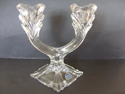 Buy Vintage Crystal Double Candle Holder Centrepiece Candelabra ~~ Superb !! • 7.50£