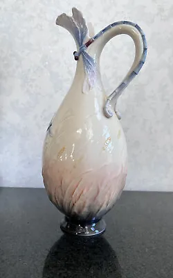 Buy FRANZ Porcelain Dragonfly Pitcher Vase  2nd Quality As Is* No Box • 173.49£