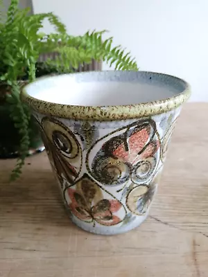 Buy Vintage Denby Bourne Glyn Colledge 1960S Leaf Design  Stoneware Plant Pot • 45£