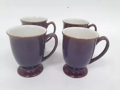 Buy Denby Storm Plum Mugs 10.5cm Tall Stoneware Coffee Cups In Good Condition • 9.99£