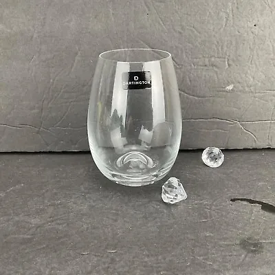 Buy Single Dartington Solo Clear Glass White Wine Stemless Tumbler Glass NWT • 9.38£