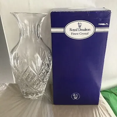 Buy ROYAL DOULTON 'GRACE' CRYSTAL CUT GLASS URN VASE 10'' - New, Boxed • 20£