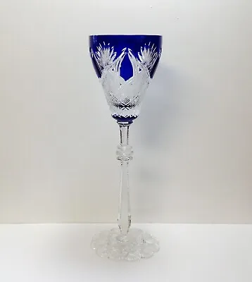 Buy 1 Faberge Czar Imperial Cobalt Blue Cut To Clear Crystal Water Glass 11” SIGNED • 402.57£
