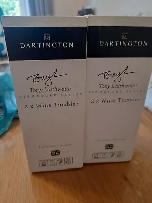 Buy Dartington Crystal 2 Sets Of X2 Wine Tumblers Tony Laithwaite • 16£