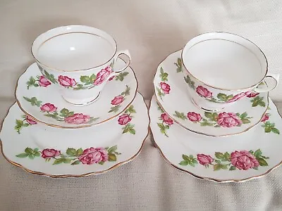 Buy Mint Cond Royal Vale Gold Gilt Rose China Tea Cup Saucer Side Plate Trio - CD • 7.95£