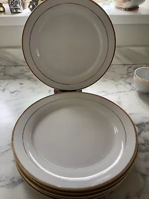 Buy 6 X Vintage  China White  With Gold Trims Never Been Used • 32£