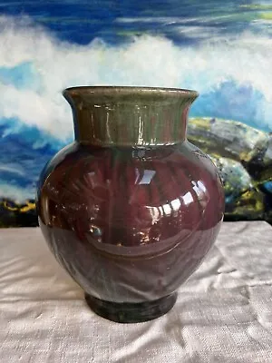 Buy Fulper Style Antique Arts And Crafts Pottery Drip Glaze Flambe Vase Green Purple • 168.52£