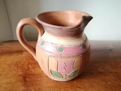 Buy Formano 70s Clay Vase Pitcher Craftsmanship Mid Century Flowers Carved 15cm • 10.17£