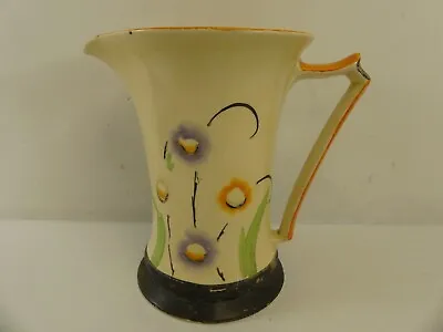 Buy (RefJOH14) Myott Son & Co Jug/ Vase Floral Abstract Design, Hand Painted H8286 • 8.99£
