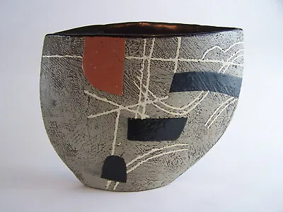 Buy An Unusual John Maltby Squashed Bowl - Studio Pottery - 23 X 19cm - Perfect • 1,995£