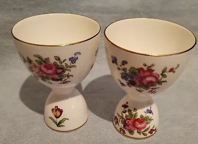 Buy Crown Staffordshire 2x Double Egg Cups Fine Bone China Flower Design  Vintage  • 27£