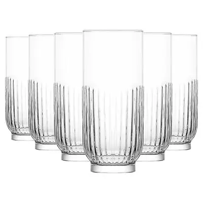 Buy 12x Campana Highball Glasses Cut Glass Water Juice Cocktail Tumblers 395ml • 16£