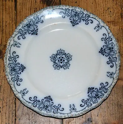Buy Antique Doulton Burslem Honiton Salad Plate Blue & White 23.5cm 1891-1902 • 6.95£