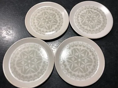 Buy 4 X Retro Vintage Purbeck Pottery Portland Tea Plates Neutral Patterned 7in • 10£