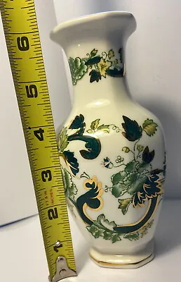 Buy Mason's Ironstone Chartreuse 6” Tall Vase Made In England Flowers Green Vines  • 18.09£