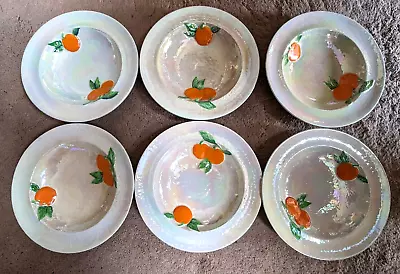 Buy Carlton Ware Pearl Lustre Embossed With Oranges - 6 Bowls - 1920's • 37.50£