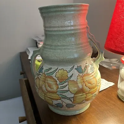 Buy Vintage 2 Handled Vase Burleighware • 2.25£