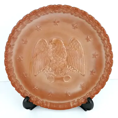 Buy Fenton 1976 Bicentennial Chocolate Glass Eagle Plate 8  Wide Patriotic Legend • 28.39£