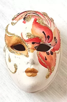 Buy Trinket Box Venetian Style Gypsum Mask Hand Painted Trinket Box 3cmx5cm Vintage • 9.99£