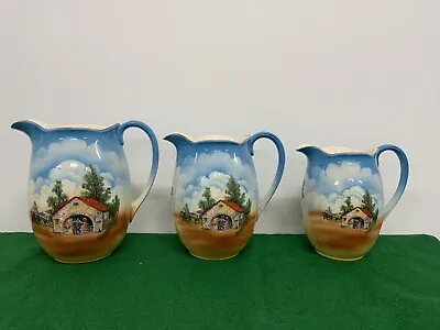 Buy Vintage Falcon Ware Jugs With Gretna Green Blacksmiths Decoration Set Of 3 • 39.95£