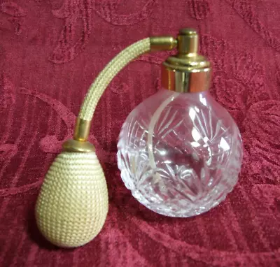 Buy Royal Doulton Cut Glass Scent Perfume Bottle With Spray Puffer Vintage • 10.99£