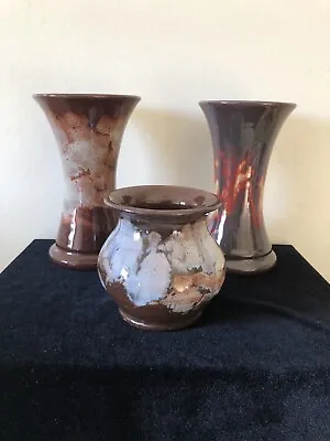Buy Ewenny Pottery ( Wales) X3 Vases • 12£