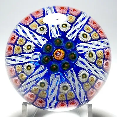 Buy Large Colorful Strathearn Paneled Millefiori Paperweight • 158.24£