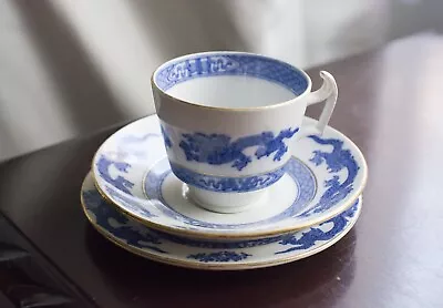 Buy Vintage Royal Cauldon China Blue & White Dragon Cup Saucer And Plate Vintage, Tr • 24.50£