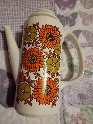 Buy Arklow Pottery Vintage Sunflower Pattern Ironstone Irish Coffee Pot • 10£