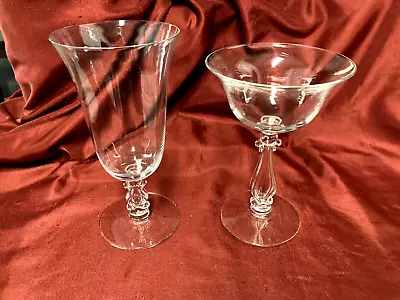 Buy Cambridge Glass Regency Clear Water Tumbler And Champagne Goblet • 17.36£