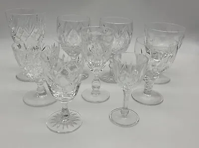 Buy Mixed Collection Of Vintage Cut Glass Crystal Drinking Glasses • 22£