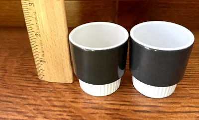 Buy 2 Egg Cups - Poole Pottery From  England - White And Dark Grey - Stackable  NEW • 4.72£