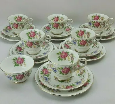 Buy Royal Stafford Rochester Bone China 19 Piece Floral Tea Set - Vintage Excellent • 63£