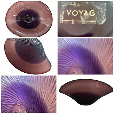 Buy Stunning Amethyst Glass Bowl  Art Display By Voyage Modern • 24.99£