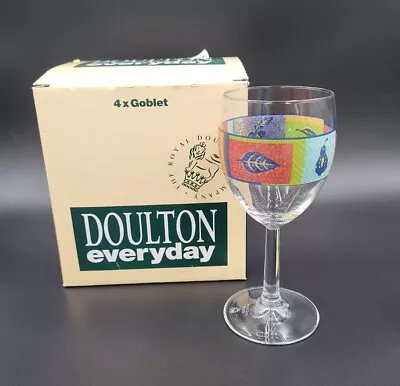 Buy Royal Doulton TRAILFINDER Set/4 10oz Glassware Goblets NEW IN BOX • 26.79£