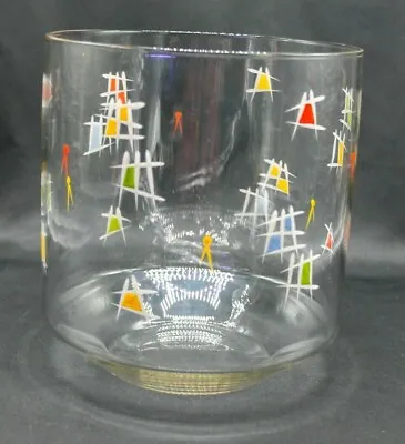 Buy True Vintage Glas Punch Vessel Bowl Pot 1960er Years Mid Century Colorful Checks • 25.09£