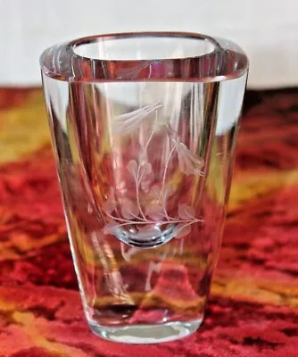 Buy Asta Stomberg Strombergshyttan Etched Bud Vase Signed Numbered Swedish Art Glass • 38.41£