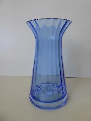 Buy Vintage Dartington Ribbed Art Glass Vase Marked • 16£